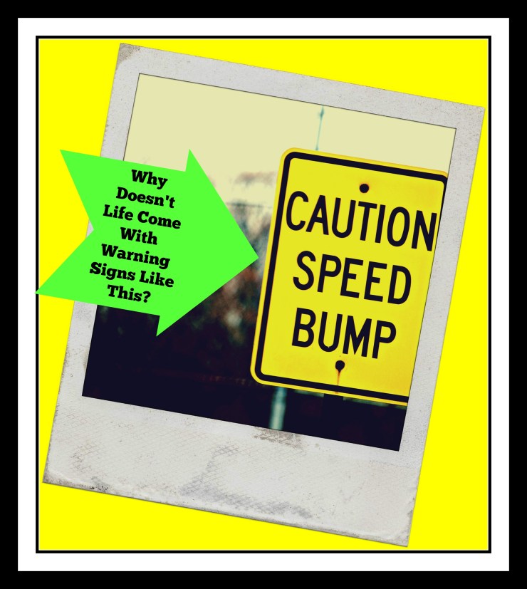 caution speed bump
